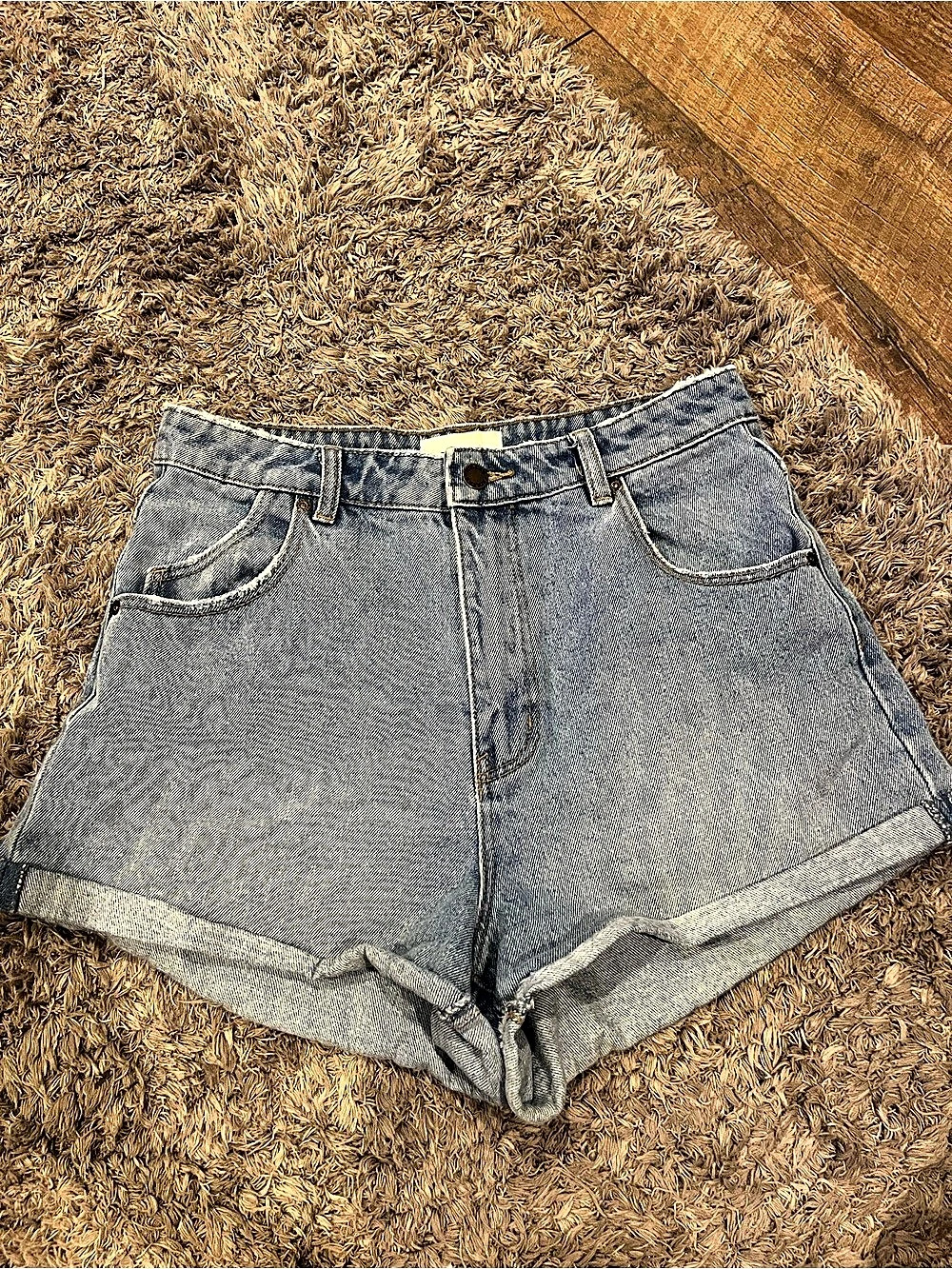 Rollas Dusters High Rise Slim High Rise Jean Shorts Blue Size 10